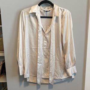 Banana Republic Elegant Cream Top with Ties